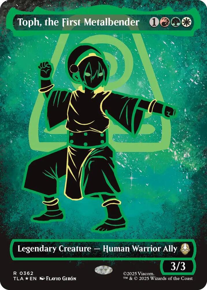 Toph, the First Metalbender (Borderless) (Neon Ink Foil) #362