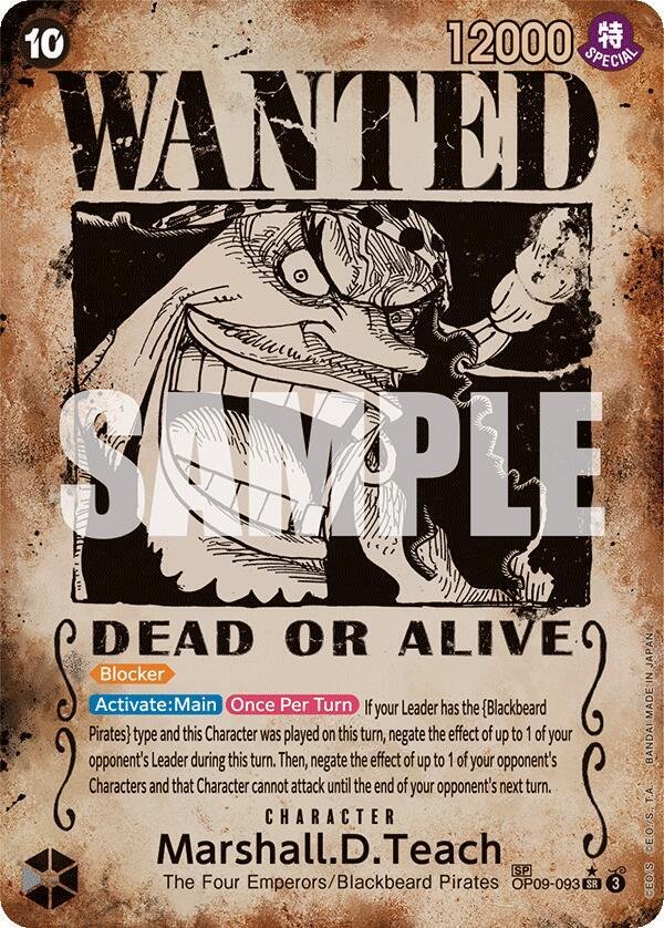 Marshall.D.Teach (093) (Wanted Poster) Emperors in the New World (OP09)
