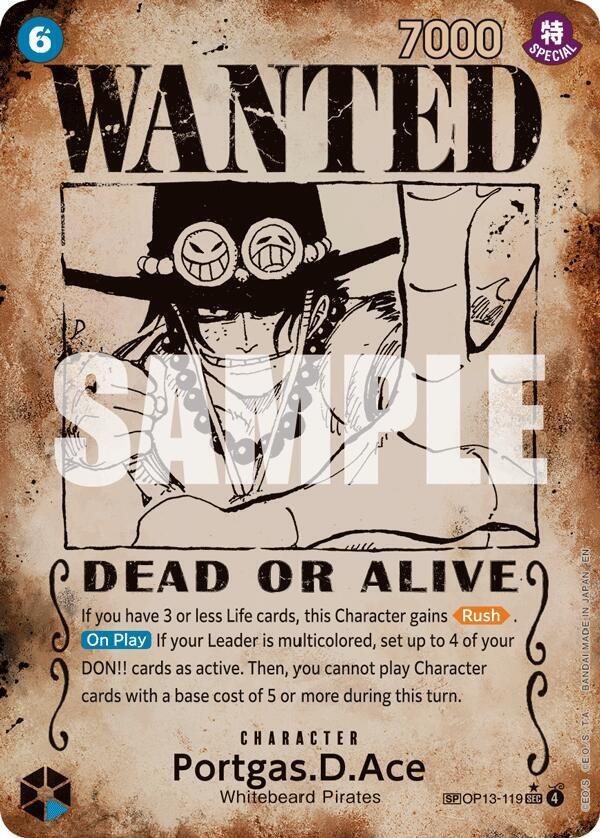 Portgas.D.Ace (119) (Wanted Poster) Carrying On His Will (OP13)