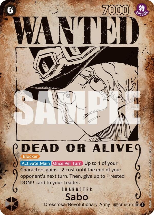Sabo (120) (Wanted Poster) Carrying On His Will (OP13)