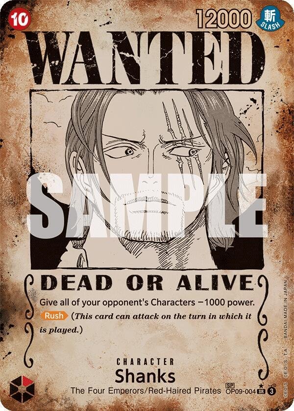 Shanks (004) (Wanted Poster) Emperors in the New World (OP09)