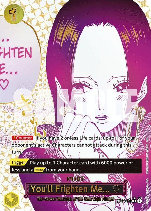 You'll Frighten Me... (Alternate Art) The Azure Sea's Seven (OP14)