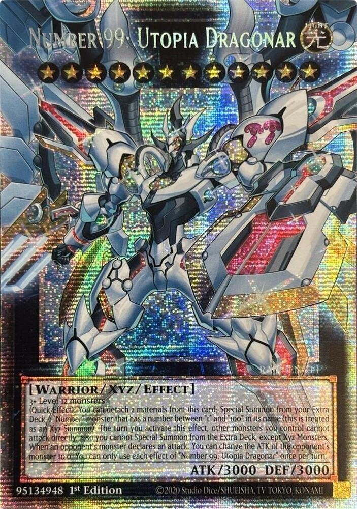 Number 99 Utopia Dragonar (Starlight Rare) Rarity Collection 5 (RA05)