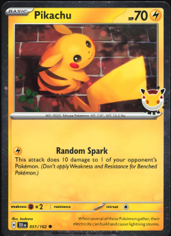 Pikachu 051 162 Pokemon Day Stamped (Cosmos Holo)