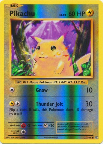 Pikachu 35 108 XY Evolutions Reverse Foil Holo