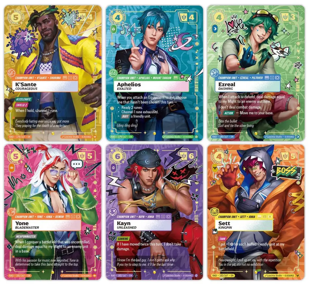 Riftbound Radiance Heartsteel Cards