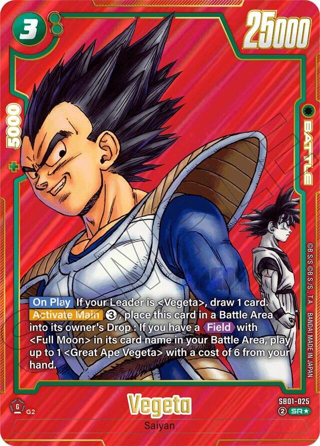 Vegeta SB01 025 (Alternate Art)