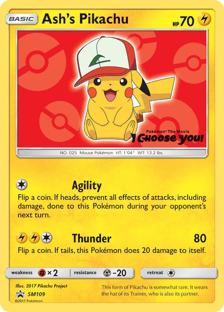 Ash's Pikachu SM109 SM Promos