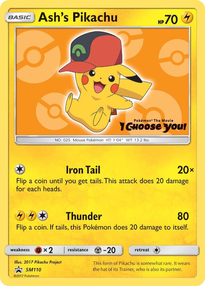 Ash's Pikachu SM110 SM Promos