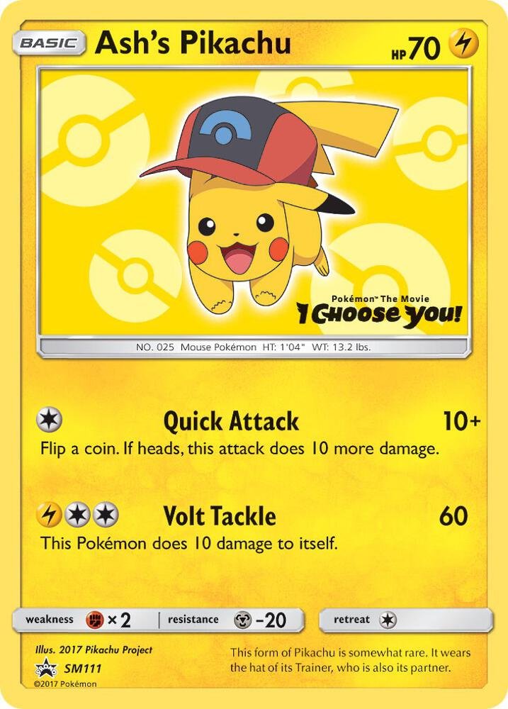 Ash's Pikachu SM111 SM Promos