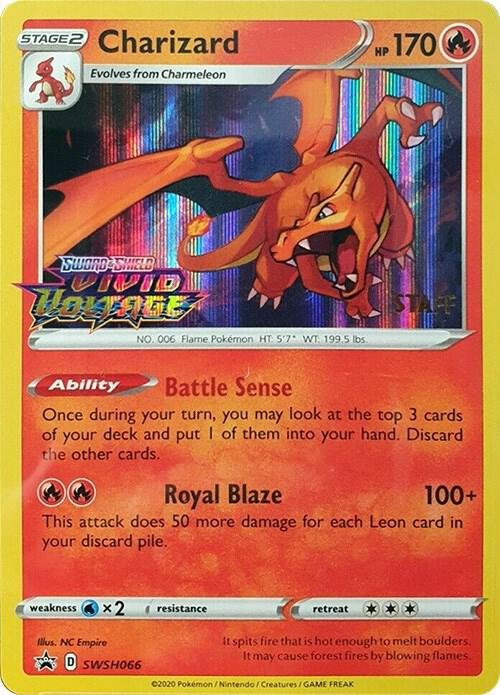 Charizard SWSH066 (Prerelease) [Staff]