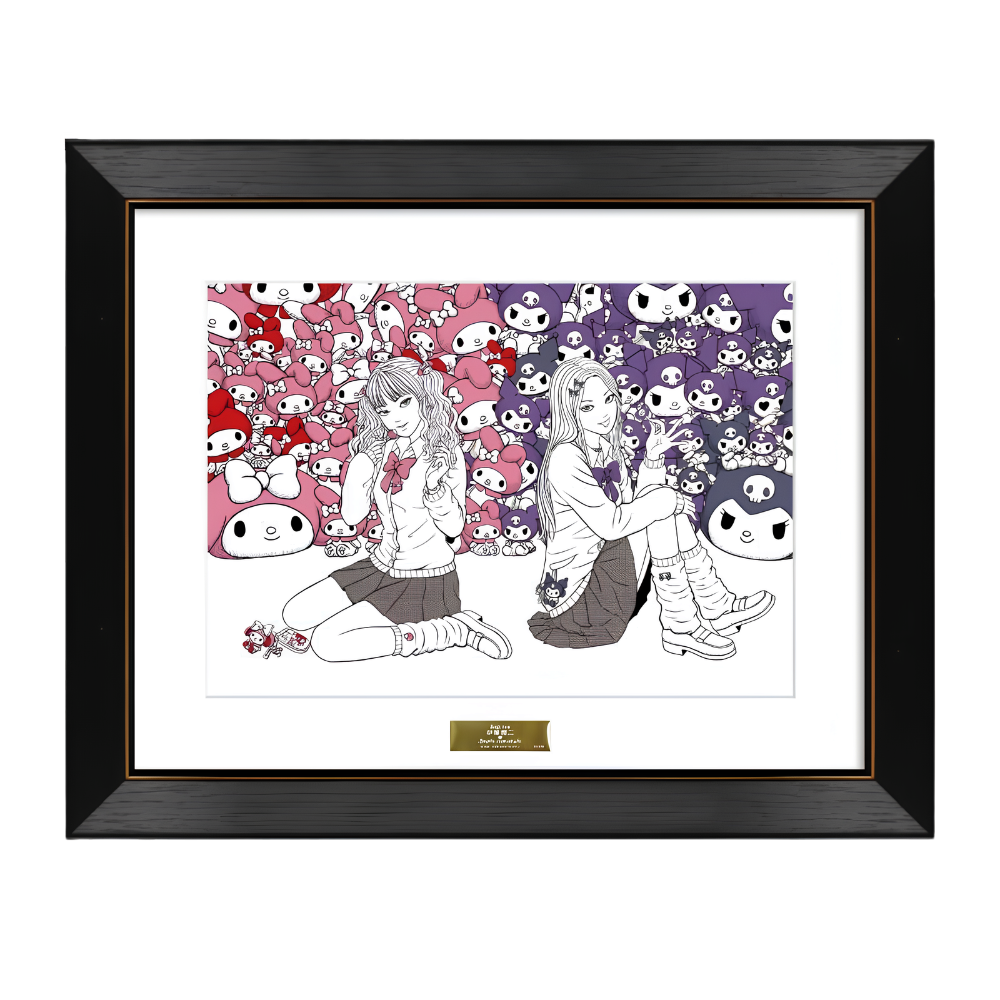 Junji Ito x Sanrio Official Reprint Artwork Tomie with My Melody & Kuromi