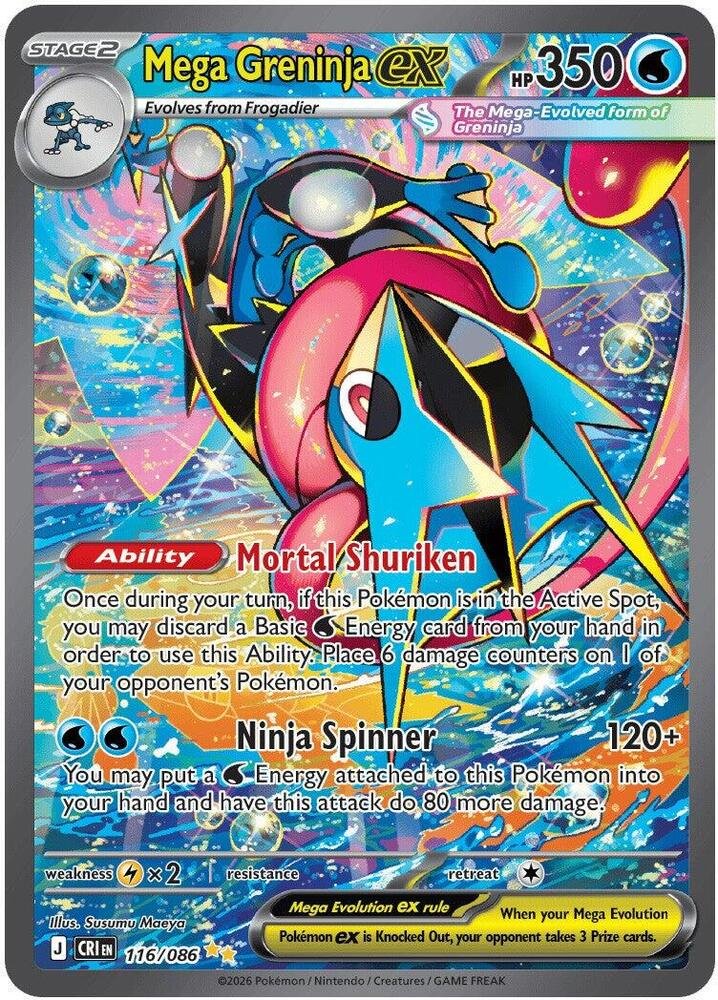 Mega Greninja ex 116 Chaos Rising