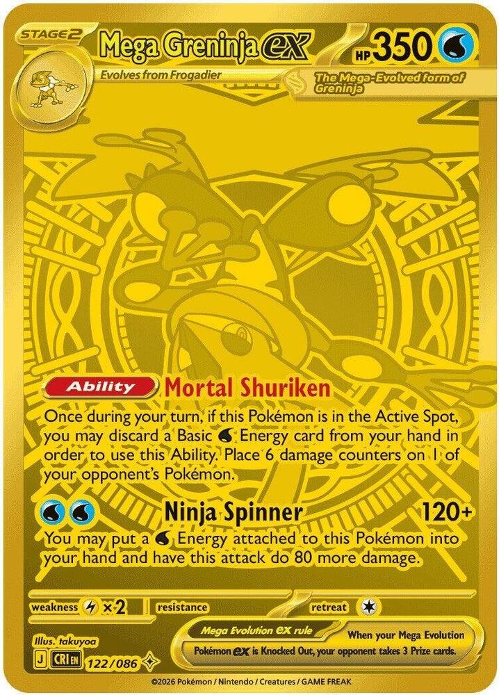 Mega Greninja ex 122 Chaos Rising