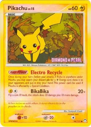 Pikachu 94 (Diamond & Pearl) Burger King Promos