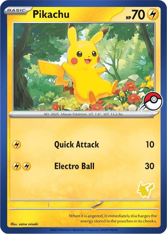 Pikachu (Blue Border) My First Battle
