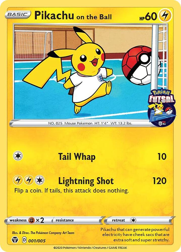Pikachu on the Ball 001 (Pokemon Futsal)