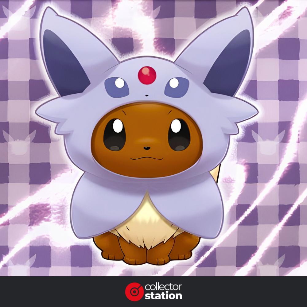 Poncho wearing Eevee Cards