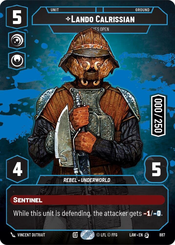 Lando Calrissian Eyes Open (Serialized)
