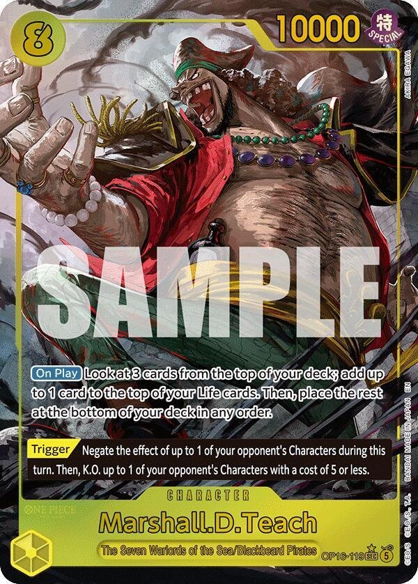 Marshall.D.Teach (119) (Alternate Art) The Time of Battle (OP16)