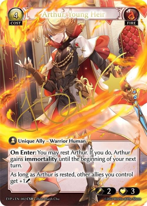 Grand Archive TCG Arthur, Young Heir Dawn of Ashes Event Pack