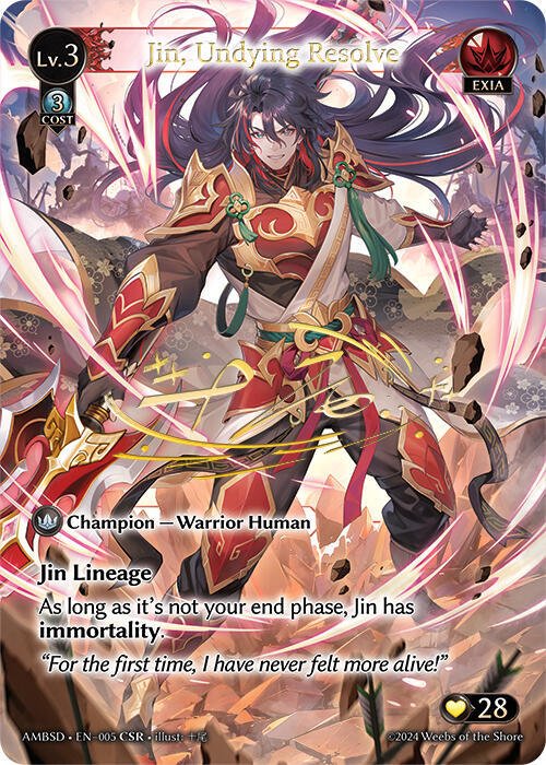 Grand Archive TCG Jin, Undying Resolve (CSR)