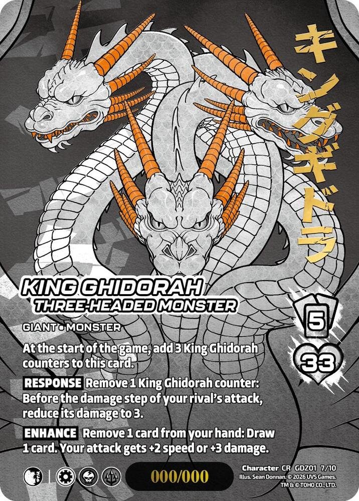 King Ghidorah, Three Headed Monster (Chrome Rare)