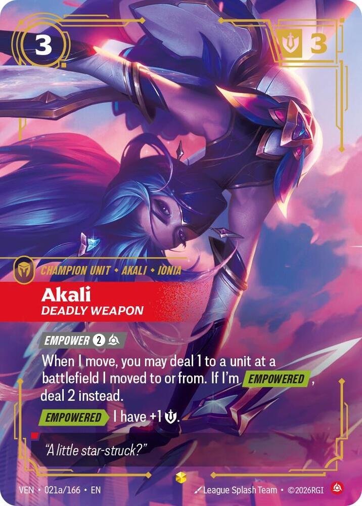 Akali Deadly Weapon Alternate Art Vendetta