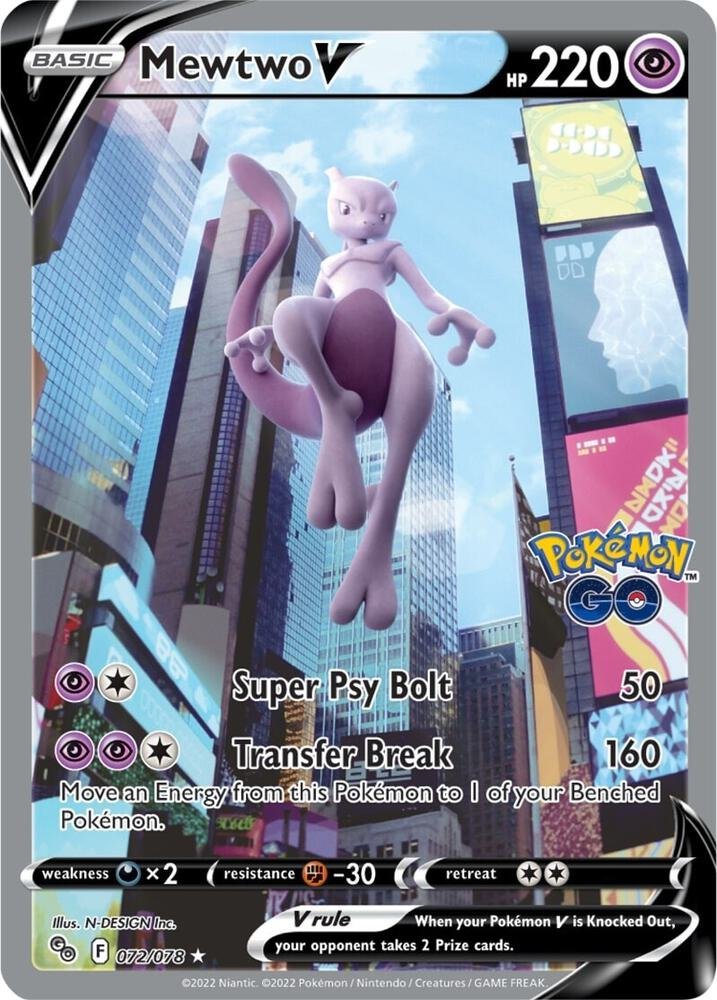 Mewtwo V 072 Pokemon GO