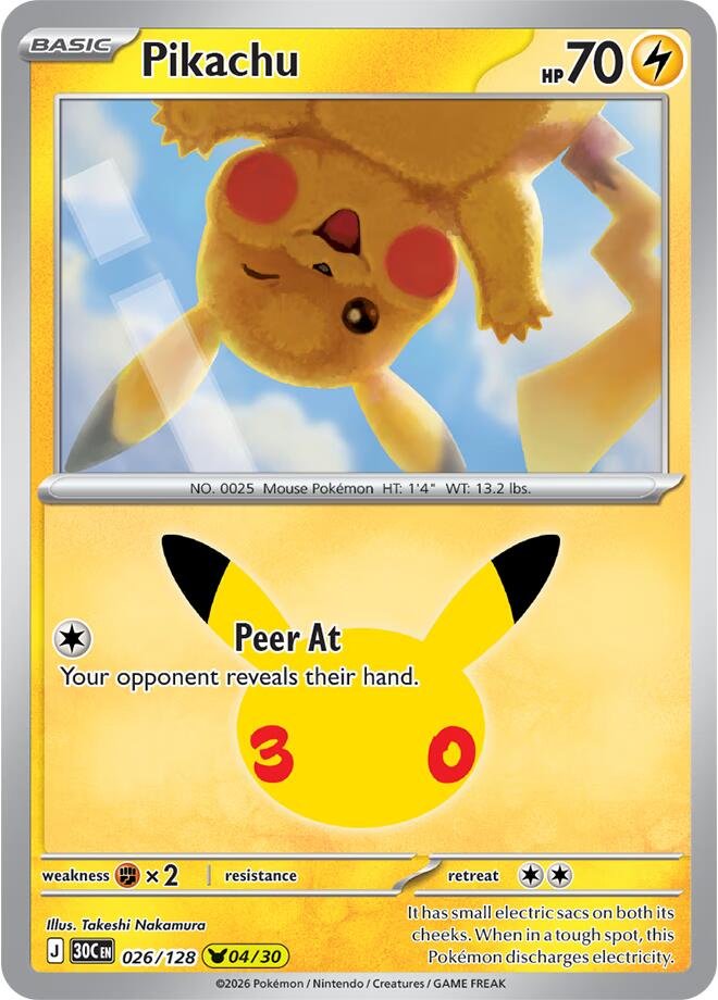 Pikachu 026 30th Celebration