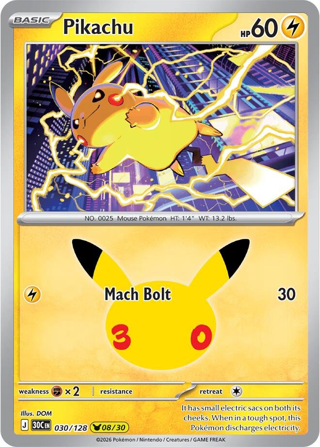 Pikachu 030 30th Celebration