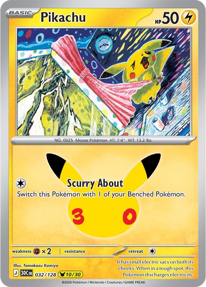 Pikachu 032 30th Celebration