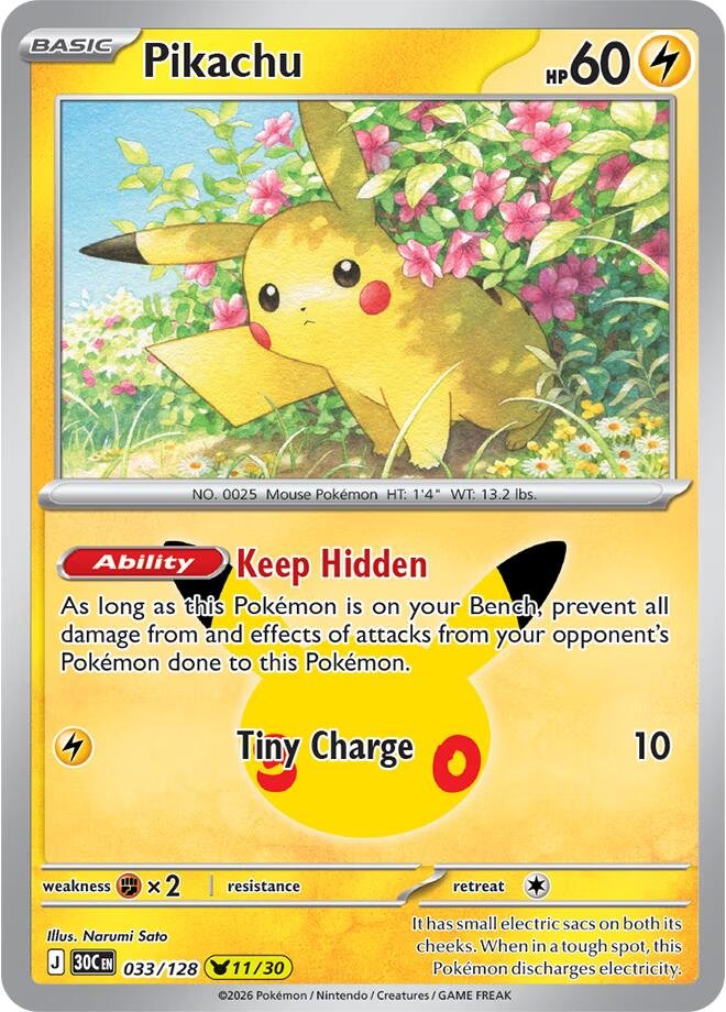 Pikachu 033 30th Celebration