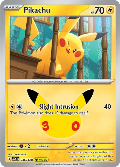 Pikachu 036 30th Celebration