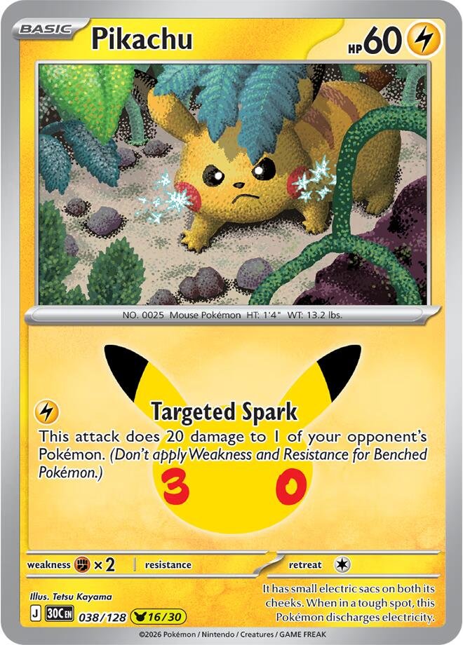 Pikachu 038 30th Celebration
