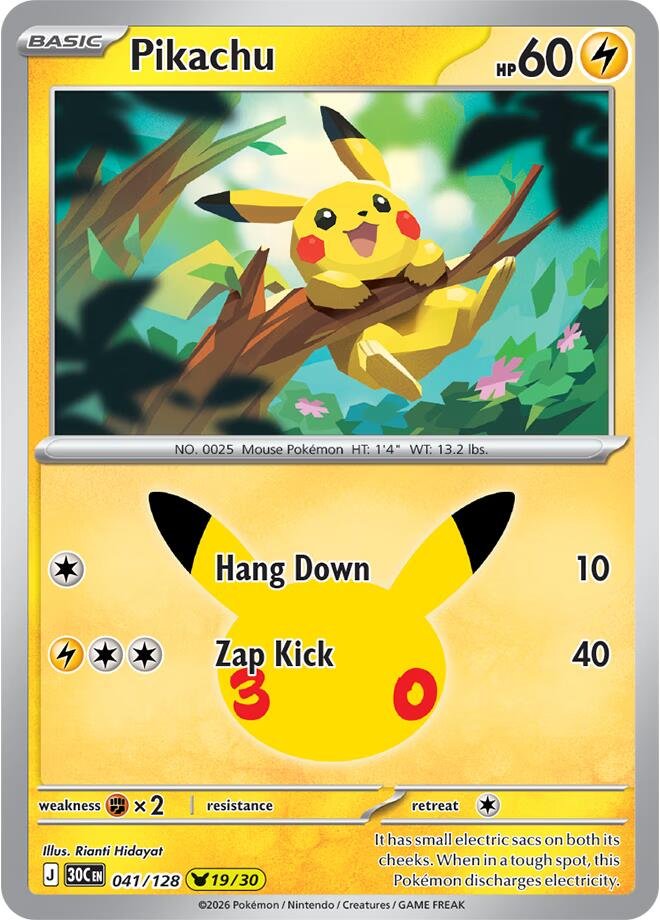 Pikachu 041 30th Celebration