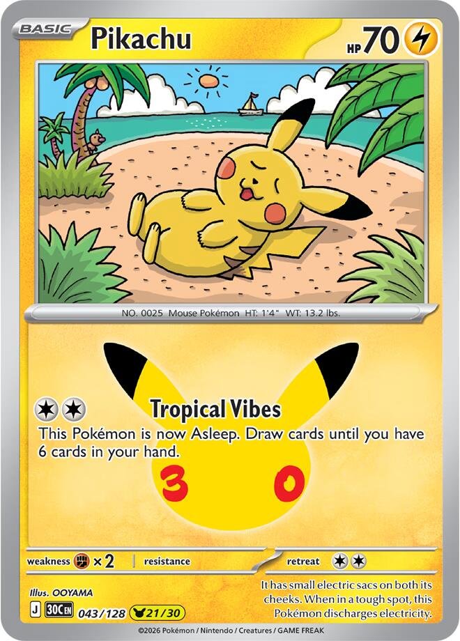 Pikachu 043 30th Celebration