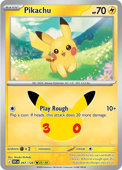 Pikachu 047 30th Celebration