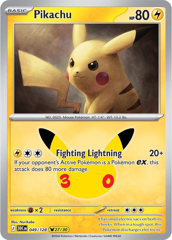 Pikachu 049 30th Celebration