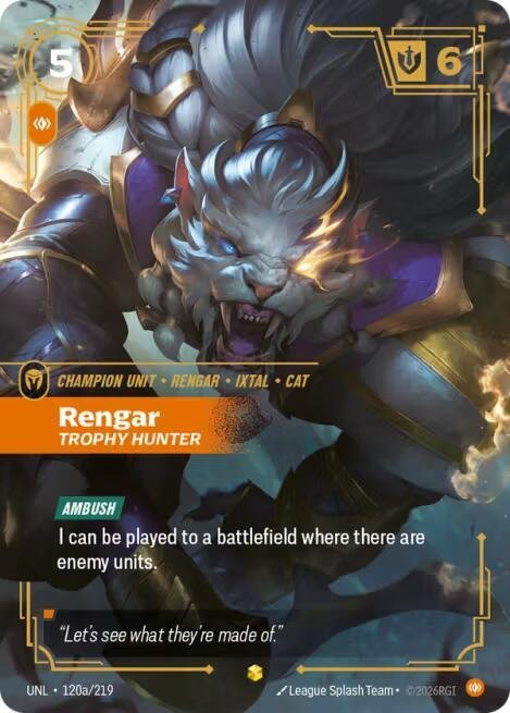 Rengar Trophy Hunter Alternate Art Unleashed