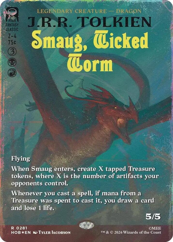 Smaug Wicked Worm Borderless Surge Foil