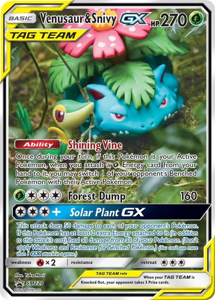 Venusaur and Snivy GX SM229 SM Promos