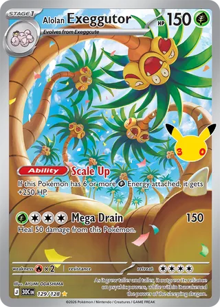Alolan Exeggutor 129 30th Celebration