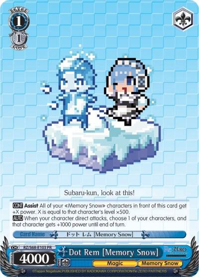 Dot Rem Memory Snow Weiss Schwarz Re Zero