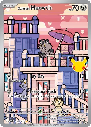Galarian Meowth 147 30th Celebration