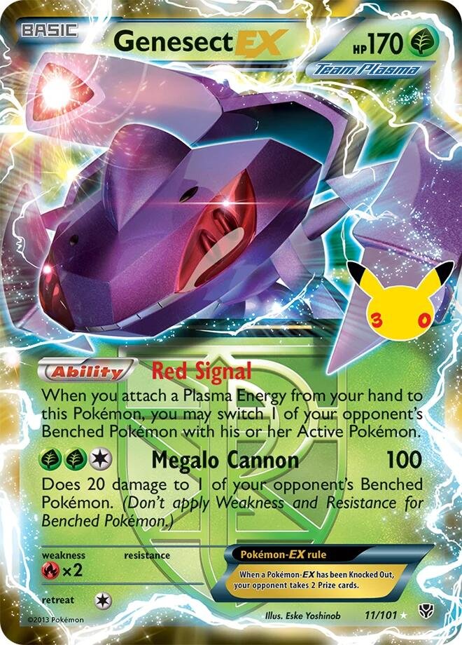 Genesect EX 11 30th Celebration Classic Collection