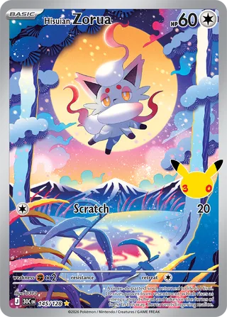 Hisuian Zorua 145 30th Celebration