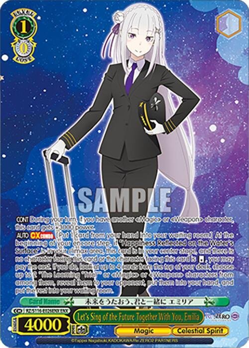 Lets Sing of the Future Together With You Emilia ENX Weiss Schwarz Re Zero