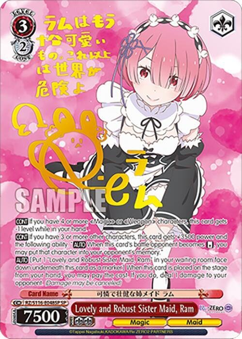 Lovely and Robust Sister Maid Ram SP Weiss Schwarz Re Zero