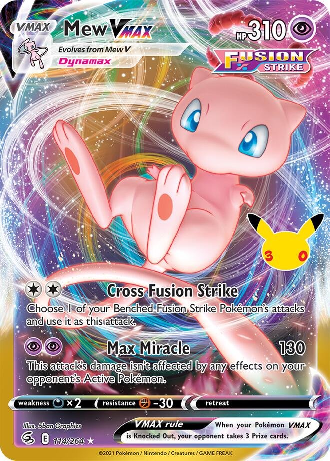 Mew VMAX 114 30th Celebration Classic Collection